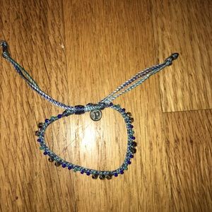 Blue beaded Pura Vida bracelet